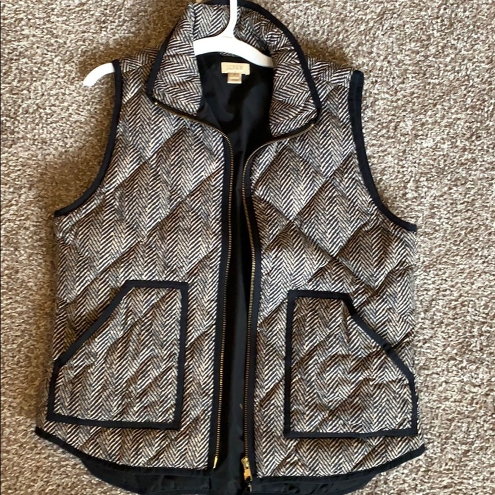 Jcrew herringbone quilted puffer vest